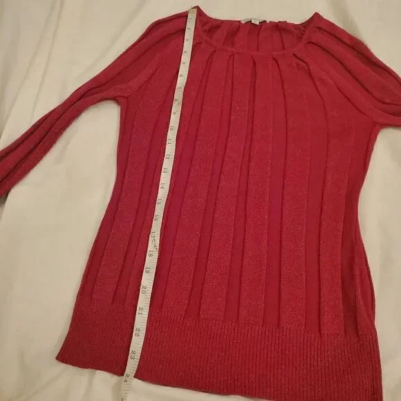 Joseph A. Sparkly Pink Stretchy Vintage Top M - Picture 11 of 11